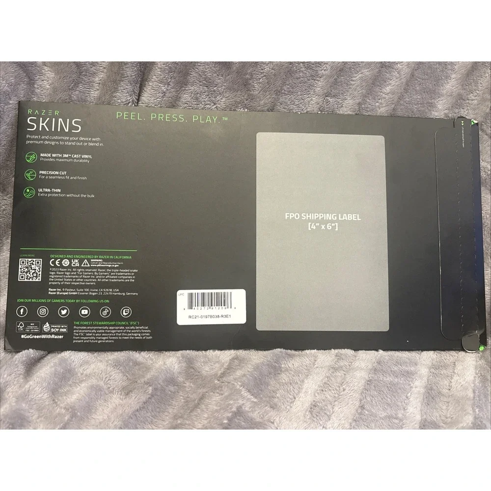 Razer‎ Console Skin: Switch OLED - Full Wrap - Premium 3M Cast Vinyl